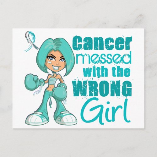 Cervical Cancer Messed With Wrong Girl Postcard