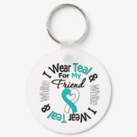 Cervical Cancer Ribbon For My Friend Keychain