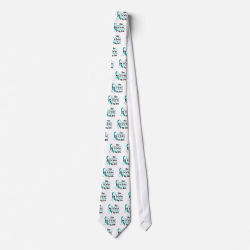 Cervical Cancer Ribbon My Hero My Wife Tie