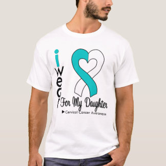 Cervical Cancer Ribbon Support Daughter T-Shirt