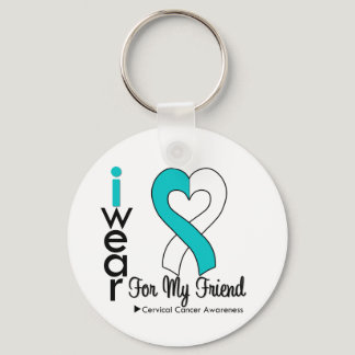 Cervical Cancer Ribbon Support Friend Keychain