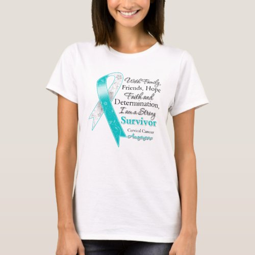 Cervical Cancer Support Strong Survivor T_Shirt