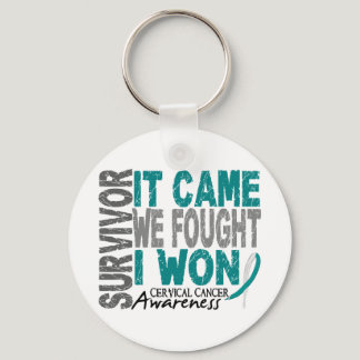 Cervical Cancer Survivor It Came We Fought I Won Keychain