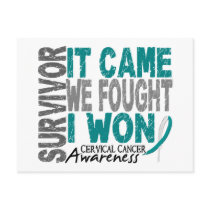 Cervical Cancer Survivor It Came We Fought I Won Postcard