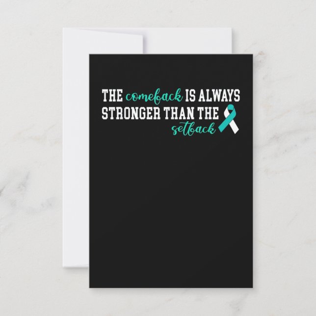 Cervical Cancer The Comeback Is Always Stronger Card (Front)