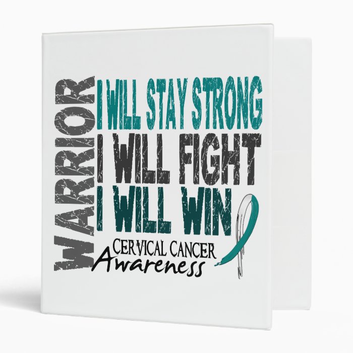 Cervical Cancer Warrior 3 Ring Binder