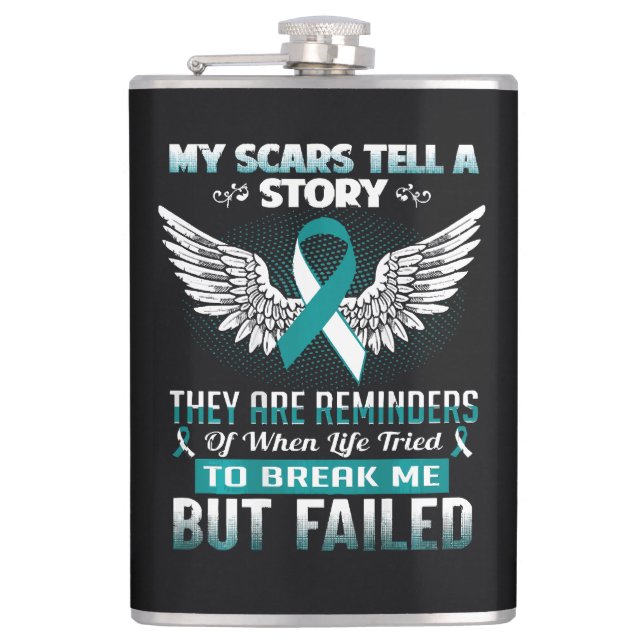 Cervical Cancer Women Flask (Front)