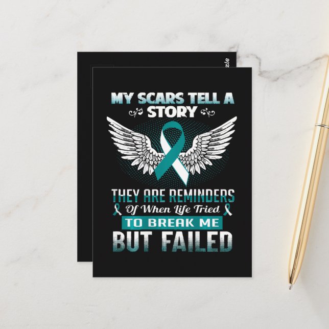 Cervical Cancer Women Postcard (Front/Back In Situ)