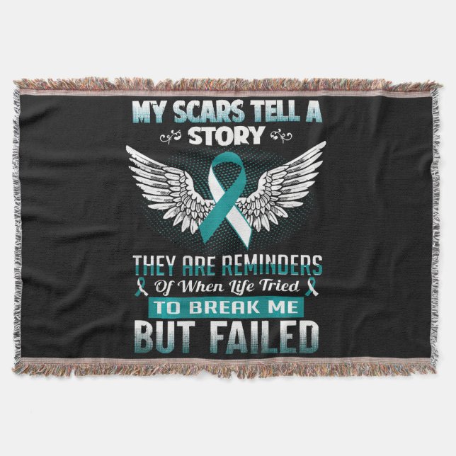 Cervical Cancer Women Throw Blanket (Front)