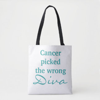 Cervical Cancer Wrong Diva (two sided tote) Tote Bag