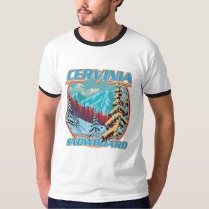 Cervinia italy Snowboarding logo T-Shirt