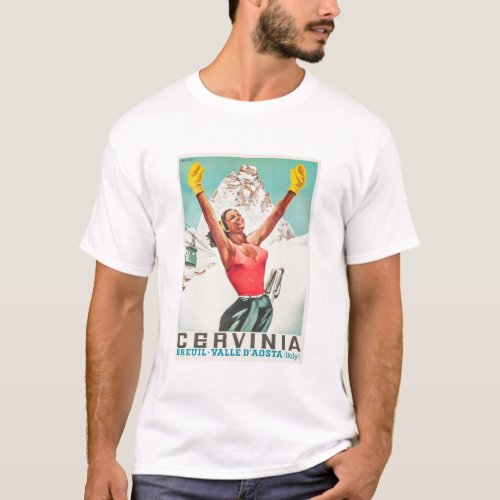Cervinia vintage poster T_Shirt
