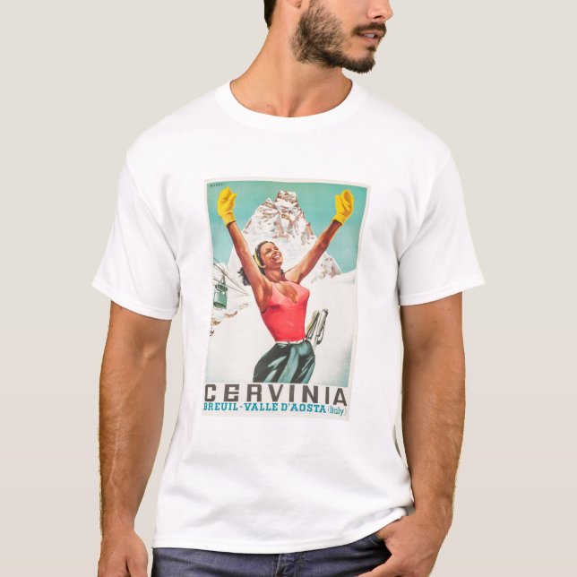 Cervinia vintage poster T-Shirt (Front)