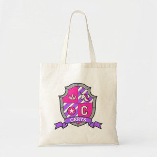 Cerys knight shield C name pink purple library Tote Bag