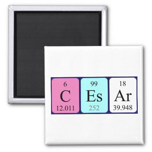 Cesar periodic table name magnet