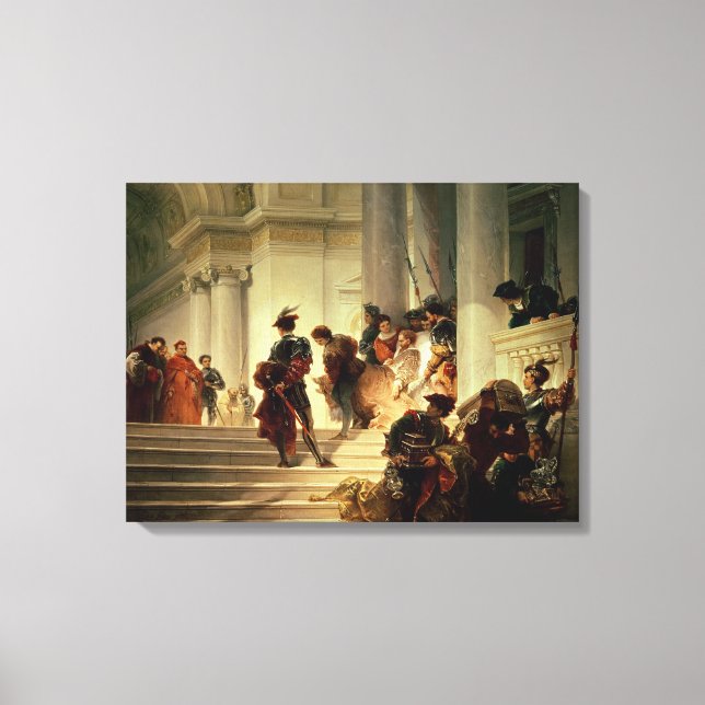 Cesare Borgia leaving the Vatican Canvas Print (Front)