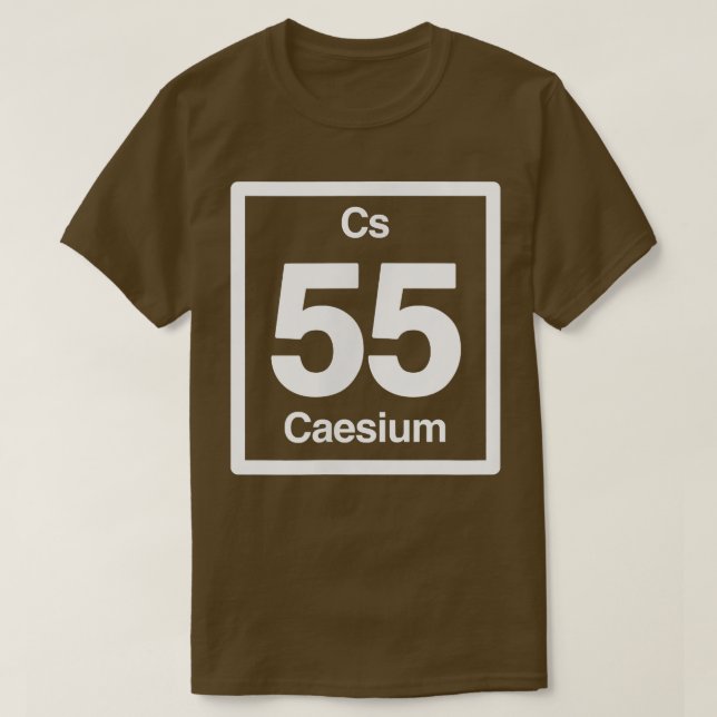 Cesium Cs, Periodic Table Elements, 55th Birthday T-Shirt (Design Front)