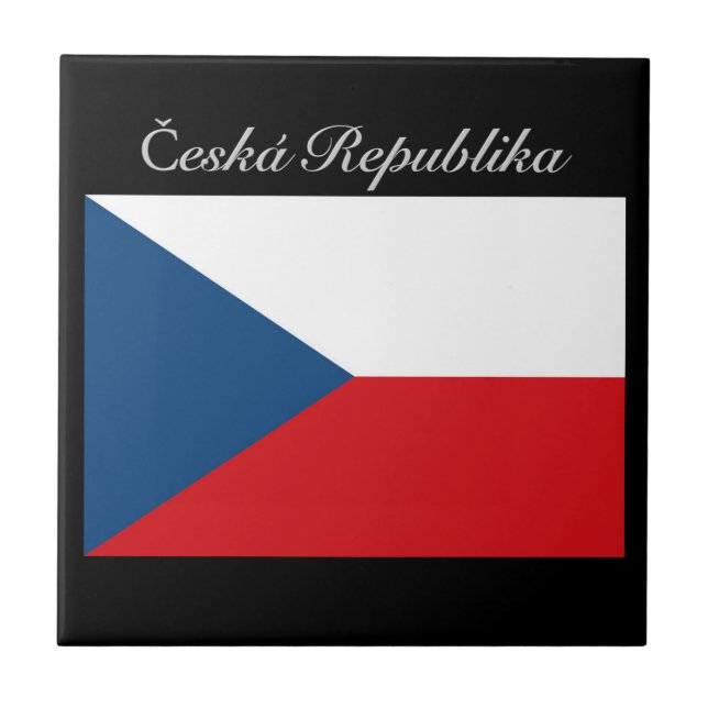 Česká republika vlajka ceramic tile (Front)