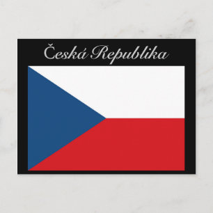 Česká republika vlajka postcard