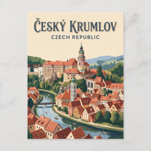 Český Krumlov Castle Czech Republic Postcard