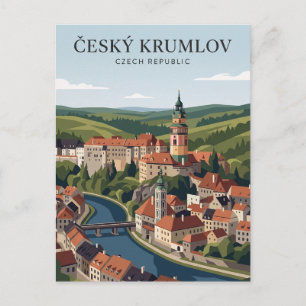 Český Krumlov Castle Czech Republic Postcard