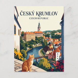 Cesky Krumlov Czech Republic Postcard