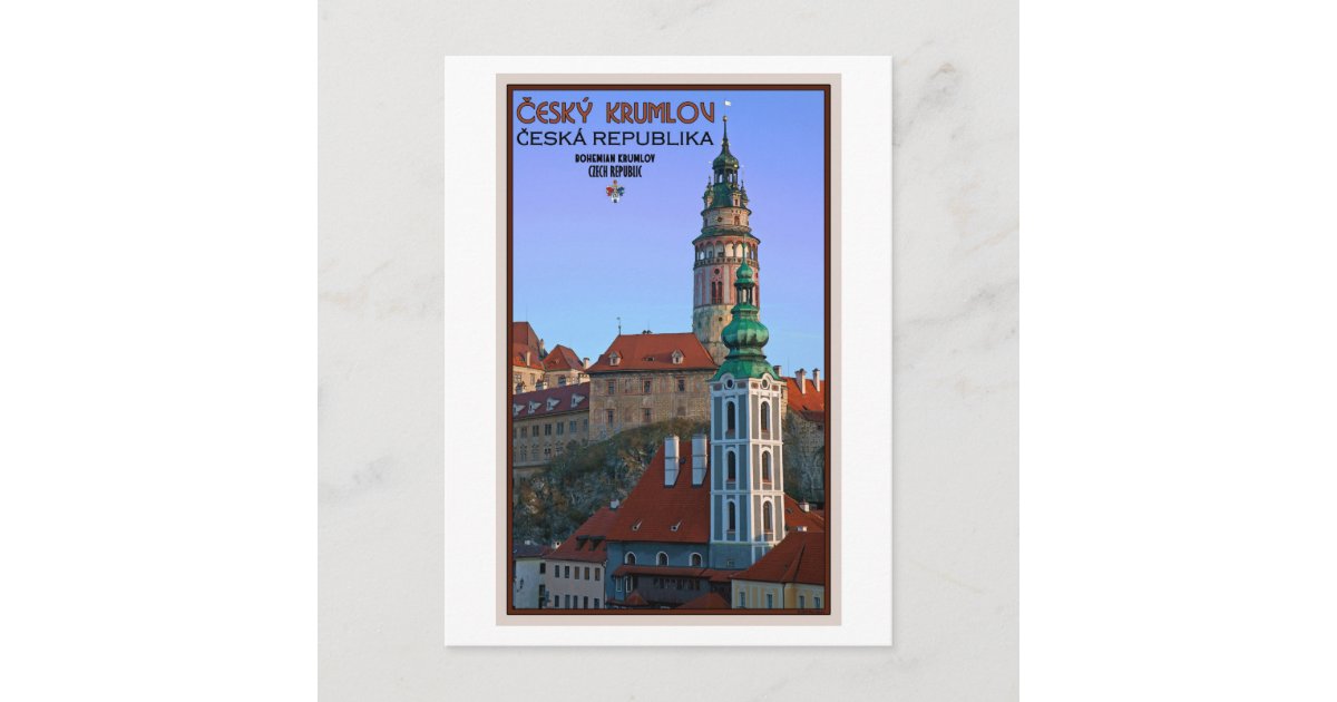 Cesky Krumlov - Two Towers Postcard | Zazzle