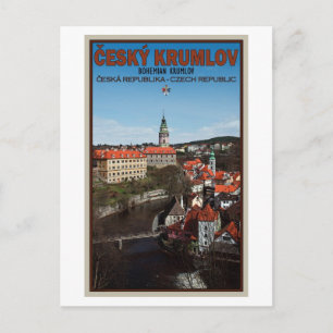 Cesky Krumlov - Vltava River Postcard