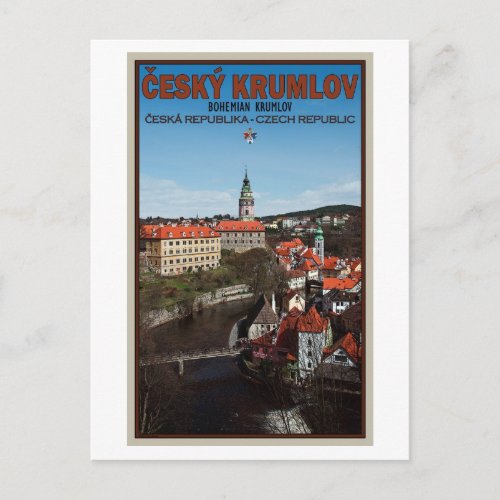 Cesky Krumlov _ Vltava River Postcard