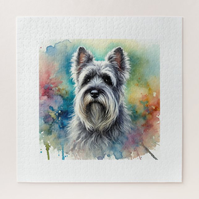 Cesky Terrier 290824AREF146 - Watercolor Jigsaw Puzzle (Vertical)