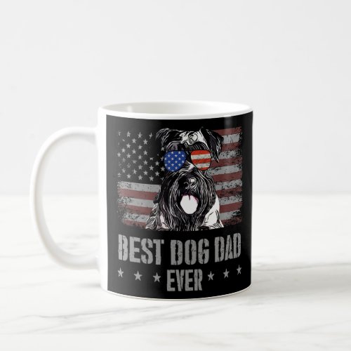 Cesky Terrier Best Dog Dad Ever Retro Usa American Coffee Mug
