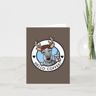 Cesky Terrier Coffee Lover Christmas Card