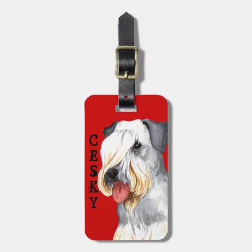 Cesky Terrier Color Block Luggage Tag