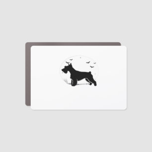 Cesky Terrier Dog – Halloween Moon Silhouette Clas Car Magnet