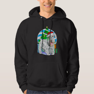 Cesky Terrier Dog Santa Christmas Tree Decor Hoodie