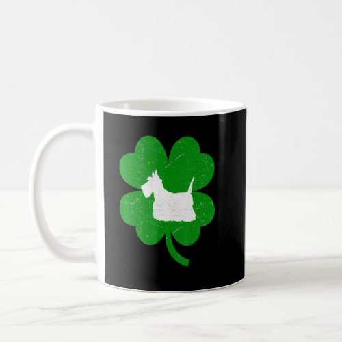 Cesky Terrier Dog Shamrock St  Patrick S Day  Coffee Mug