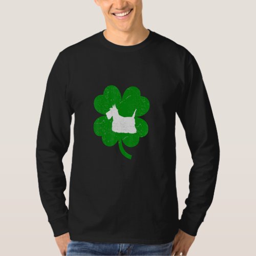 Cesky Terrier Dog Shamrock St  Patrick S Day  T_Shirt