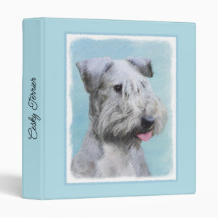 Cesky Terrier Painting - Cute Original Dog Art 3 Ring Binder