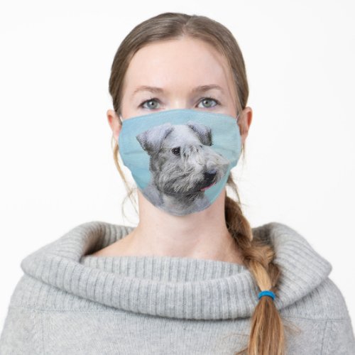 Cesky Terrier Painting _ Cute Original Dog Art Adult Cloth Face Mask
