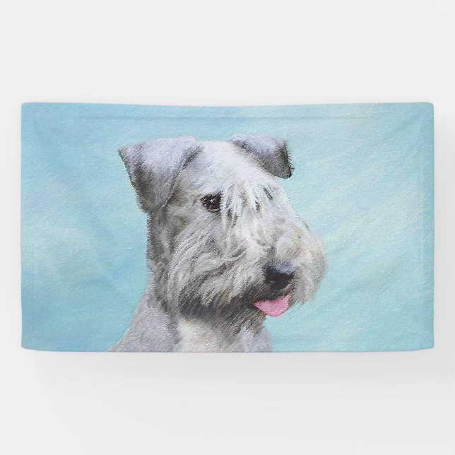 Cesky Terrier Painting - Cute Original Dog Art Banner (Horizontal)