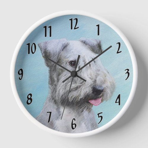 Cesky Terrier Painting _ Cute Original Dog Art Clock