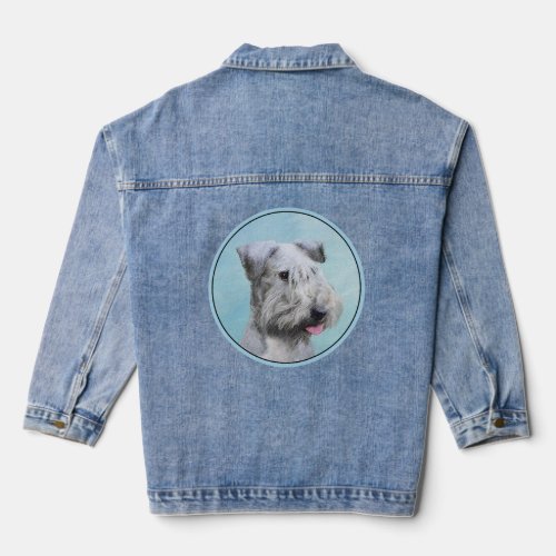 Cesky Terrier Painting _ Cute Original Dog Art Denim Jacket