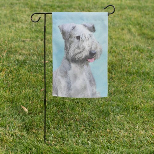 Cesky Terrier Painting _ Cute Original Dog Art Garden Flag