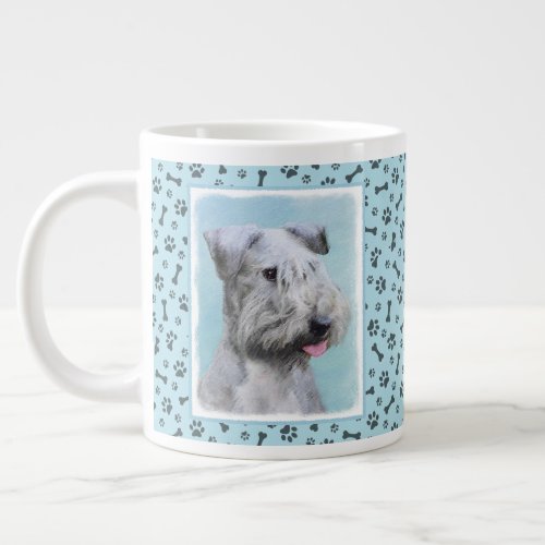Cesky Terrier Painting _ Cute Original Dog Art Giant Coffee Mug