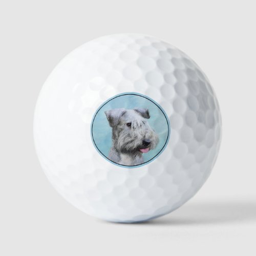Cesky Terrier Painting _ Cute Original Dog Art Golf Balls