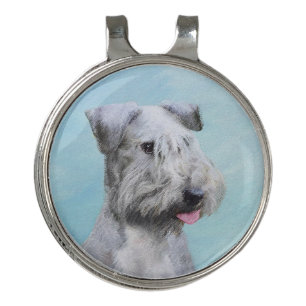 Cesky Terrier Painting - Cute Original Dog Art Golf Hat Clip