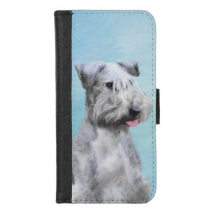 Cesky Terrier Painting - Cute Original Dog Art iPhone 8/7 Wallet Case