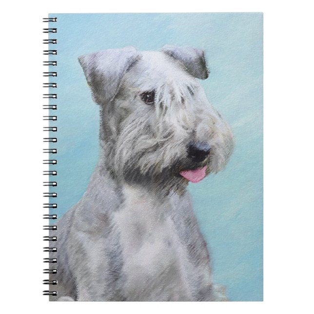 Cesky Terrier Painting - Cute Original Dog Art Notebook (Front)