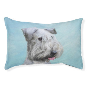 Cesky Terrier Painting - Cute Original Dog Art Pet Bed