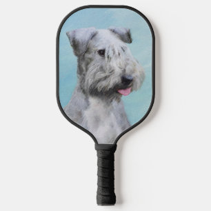 Cesky Terrier Painting - Cute Original Dog Art Pickleball Paddle